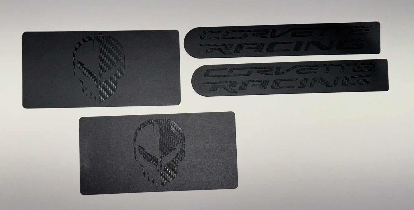 C8 Corvette Visor Warning Label Covers
