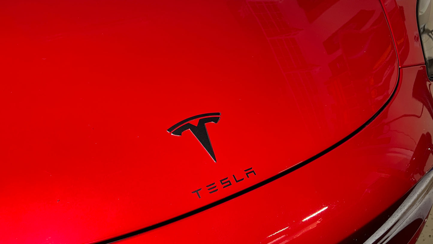 Model 3 Hood Badge Overlay