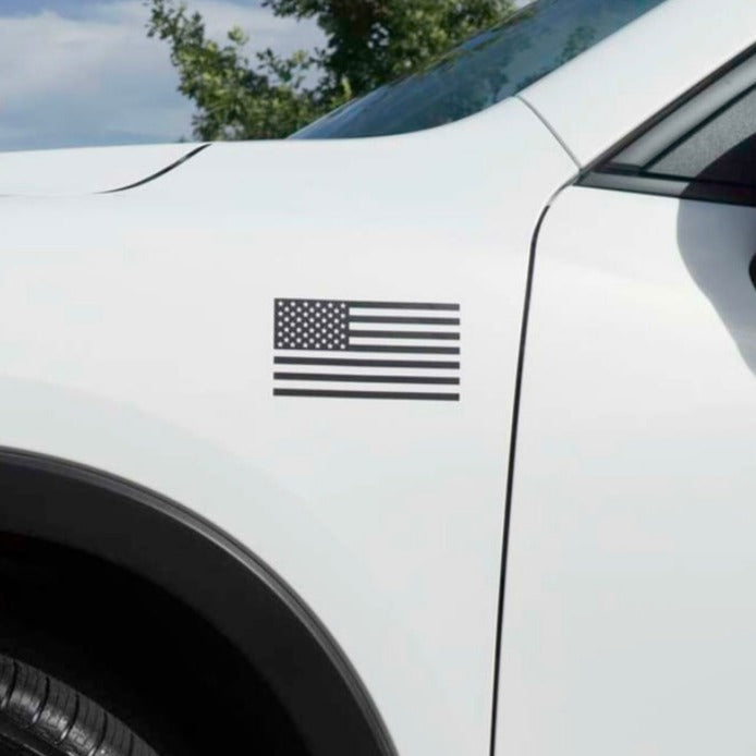 Matte Black American Flag Decal