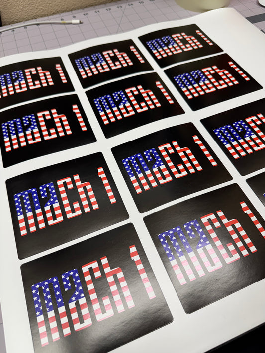 S550 American Flag Visor Warning overlay.